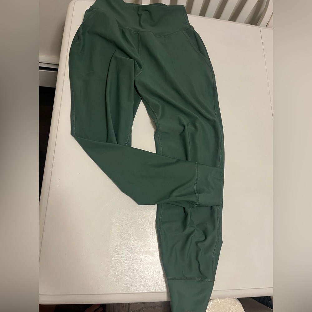 Old Navy Stretchy Green/Jade Athletic Joggers (High-Rise Jogger, Go-Dry)